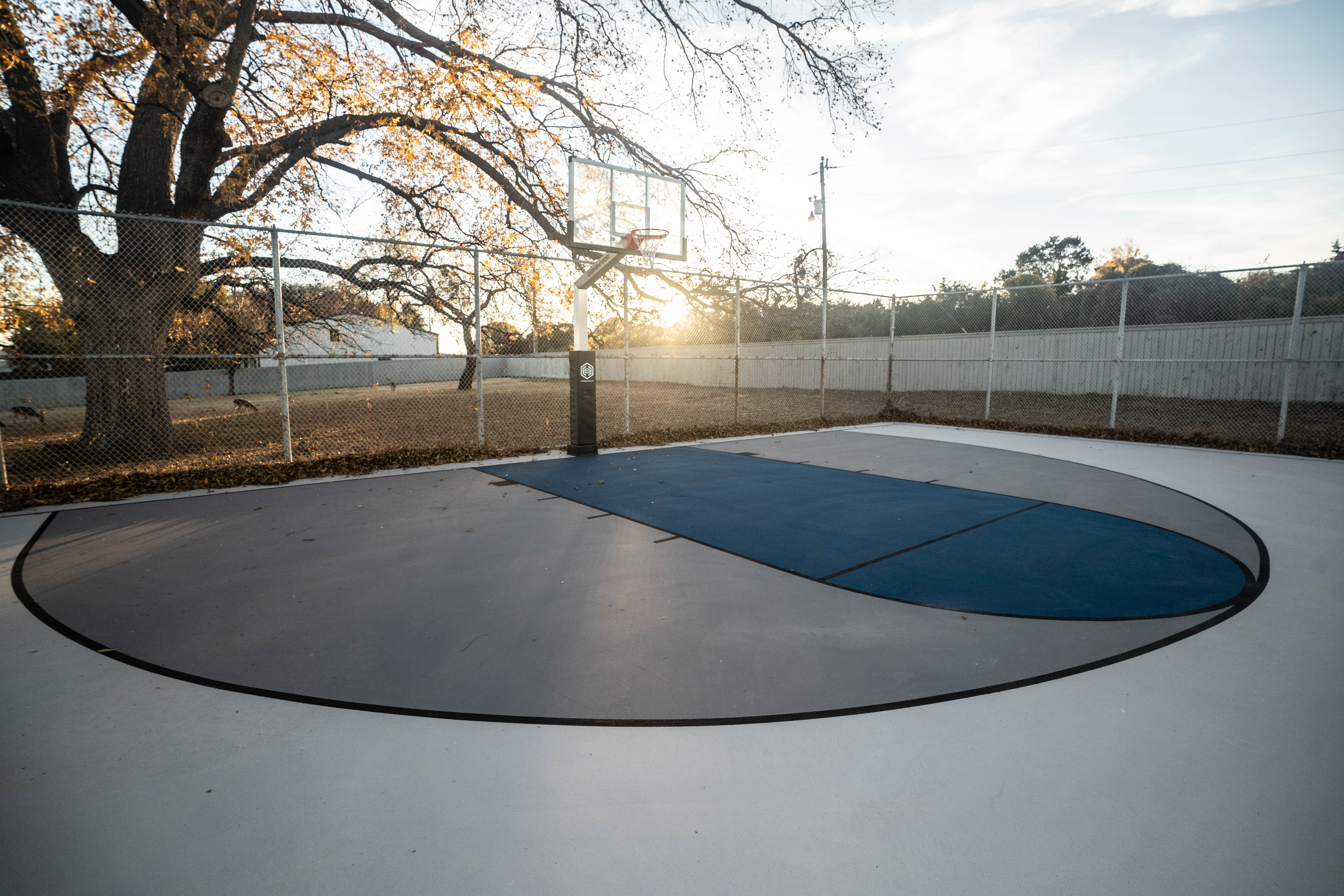 Ground-level view of the Possum Kingdom multi-sport court
